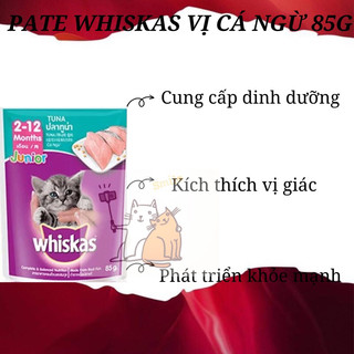 24 gói sốt pate mèo con whiskas vị cá ngừ 85g