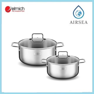 Bộ nồi Inox 304 cao cấp 3 đáy liền khối Elmich Trimax XR EL-3842 size 16, 20cm,  EL-3843 size 16, 20, 24cm