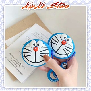 Ốp bảo vệ Airpod 2/3/Pro/Pro2 DORAEMON CƯỜI MỈM kèm móc khóa cao cấp - XỊN XÒ Store
