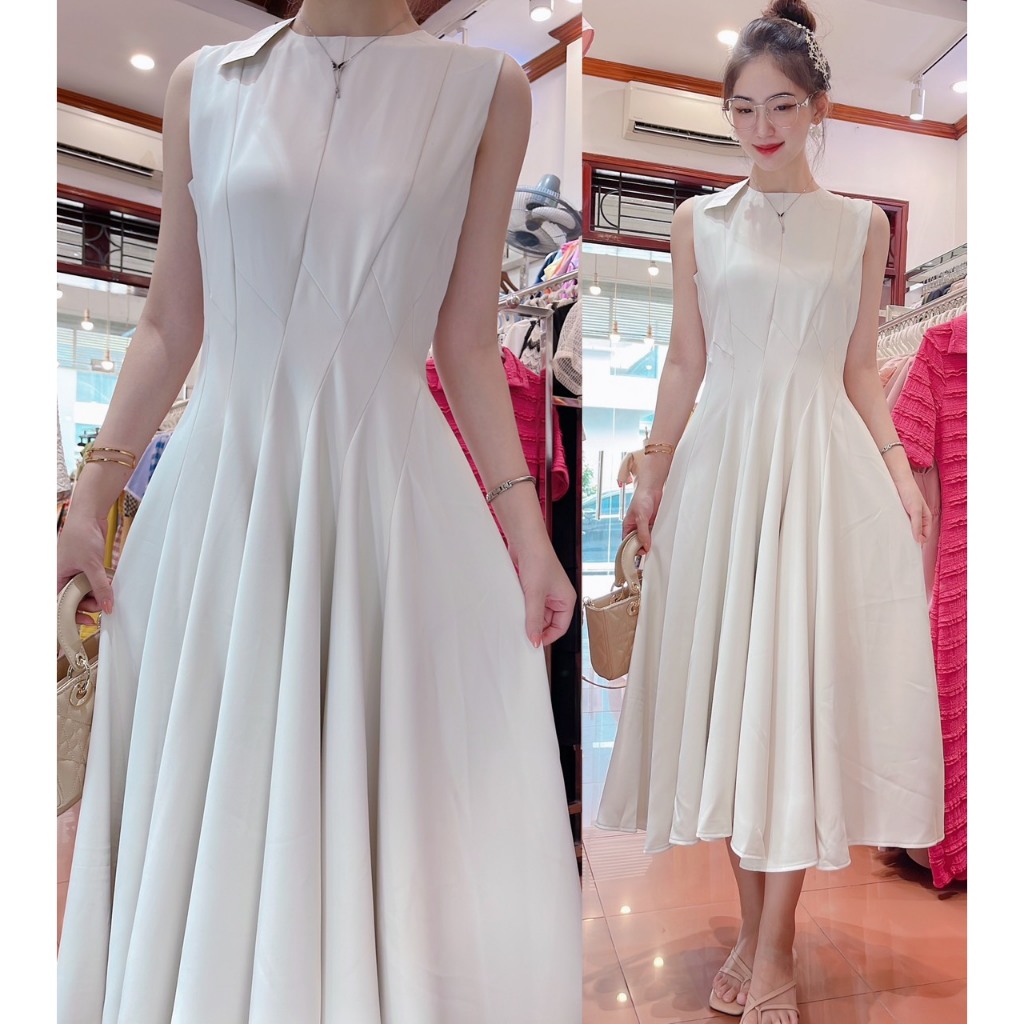 VÁY SÁT NÁCH XÒE TRÒN SIÊU TỐN VẢI