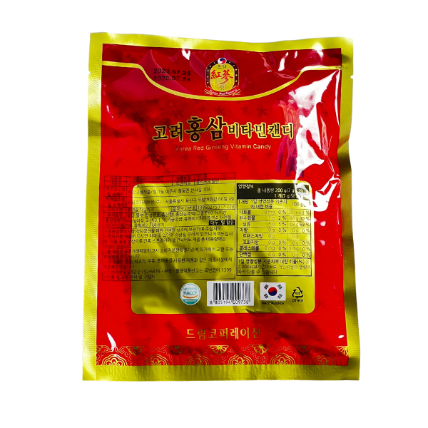 Kẹo Hồng sâm Vitamin Hàn Quốc 200g có số 6