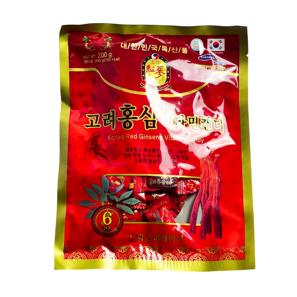 Kẹo Hồng sâm Vitamin Hàn Quốc 200g có số 6