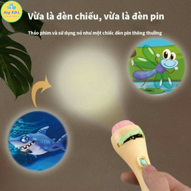 Đèn pin chiếu hình cho bé, đèn chiếu hình cho bé, LOẠI 80 HÌNH 3D, đa dạng nhiều chủ đề, hình ảnh sắc nét