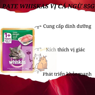 Thức ăn mèo Whiskas vị cá ngừ dạng túi 85g