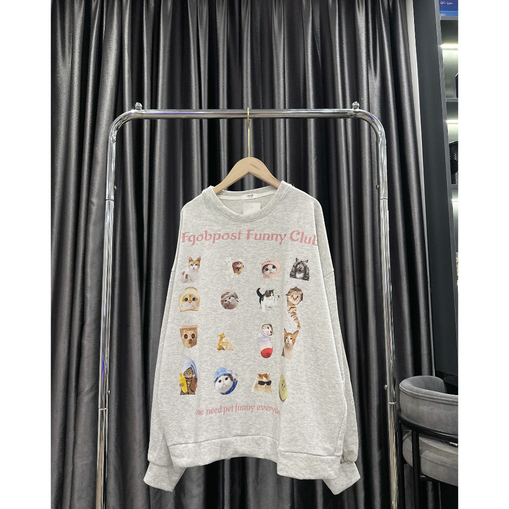 Áo Nỉ Bông UNISEX , Áo Sweater Hoạ Tiết Siu Cute Form Rộng TL20