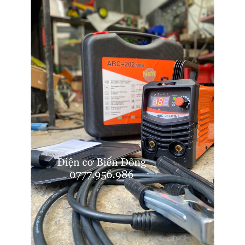 🔥FREESHIP🔥 Tặng bó 20 que Hàn VALY Máy Hàn điện tử JASIC ARC 202 siêu MINI hàn sắt, tôntrong gia đình và sản xuất.