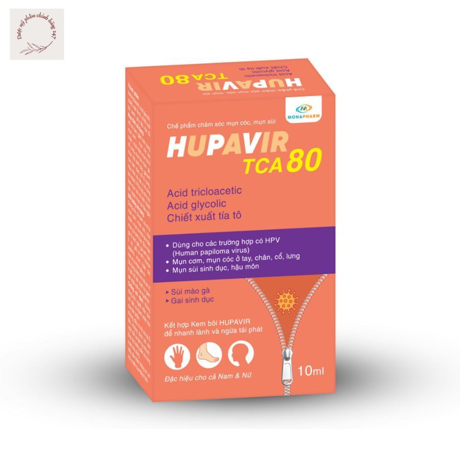 HUPAVIR TCA 80 10ml - Chấm rụng sùi sau 1 tuần sử dụng cho nam và nữ - Hàng chính hãng