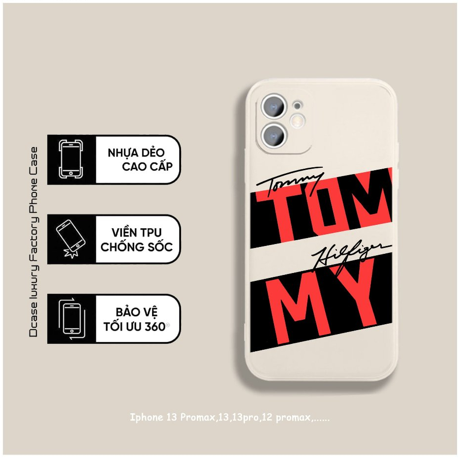 Ốp lưng viền vuông TOMMY HILFIGER iphone 15prm,15pro,15,14prm,14plus,14pro,14,13prm,13pro,13,12prm,12pro,12,11prm,,...