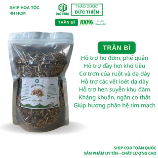 Trần bì loại 1 đức thiện - hỗ trợ ho đờm, đầy hơi, khó tiêu, đau dạ dày, hen suyễn, kháng kh