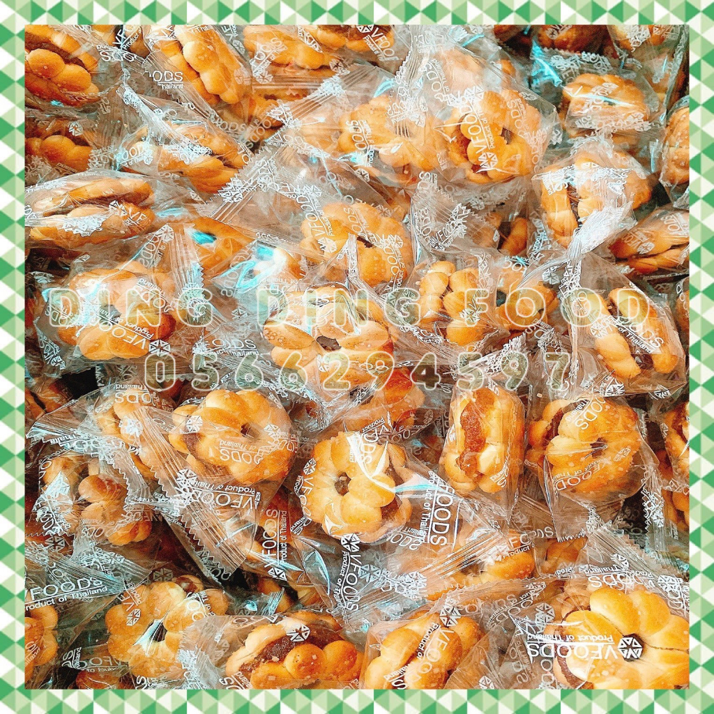 Date 2025 -  Bánh Hoa Mai Nhân Khóm Vfoods Thái Lan Hàng Chính Hãng, DING DING FOOD