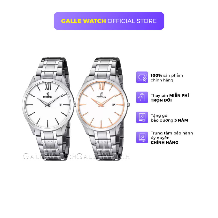 Đồng hồ nam chính hãng Festina Quartz F6832 chống nước 3ATM, mặt số ấn tượng, dây thép cao cấp, hàng nhập khẩu Thụy Sĩ