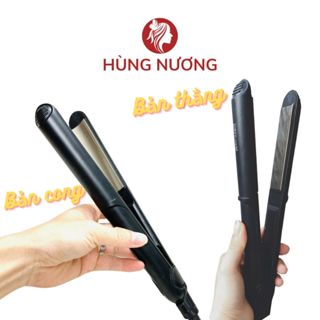  Máy duỗi tóc Hùng Nương 2 bản cong và thẳng máy là tóc 5 Mức Nhiệt Dụng Cụ Duỗi Uốn Cúp tóc chuẩn salon 