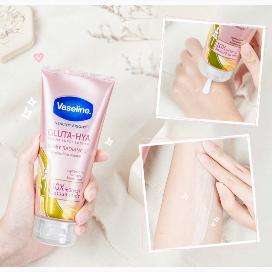 Serum Vaseline Gluta-Hya Dưỡng Da Sáng Mịn Sau 7 Ngày