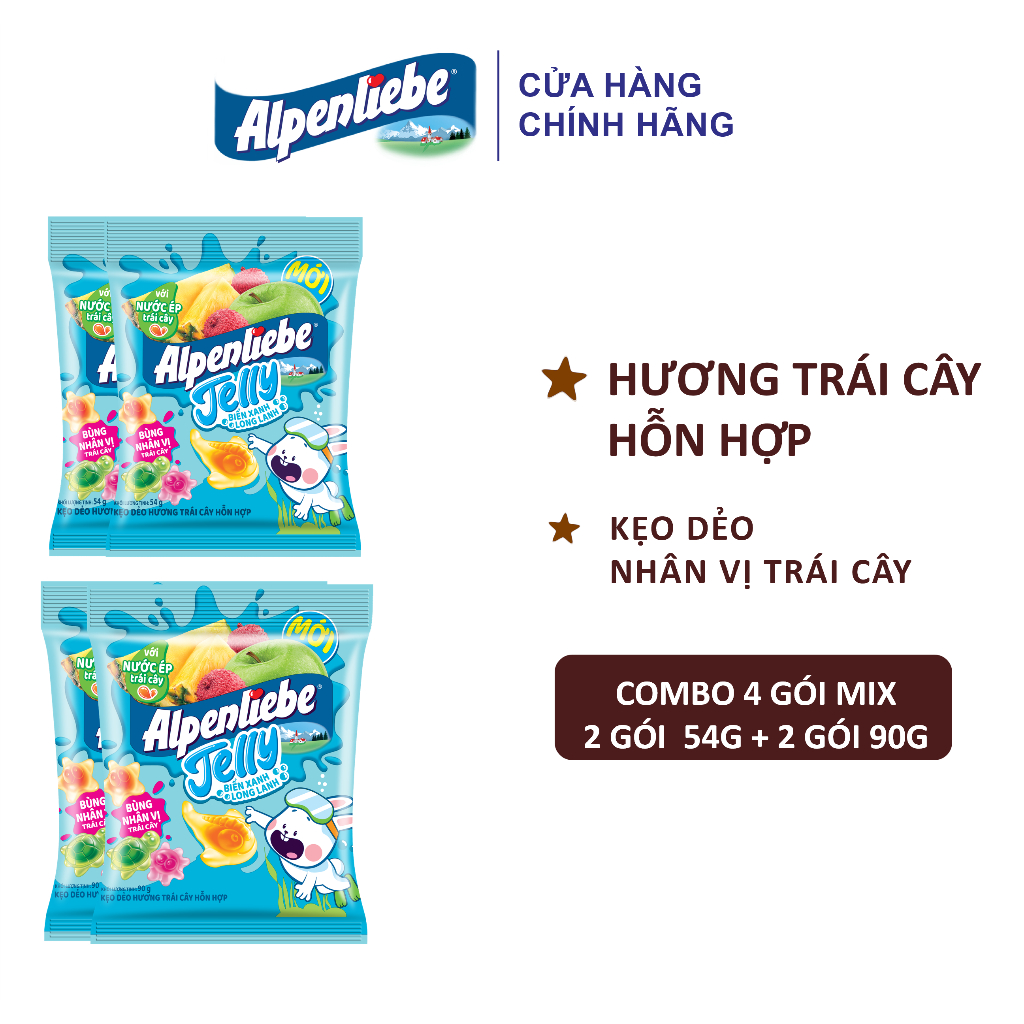 Combo Kẹo dẻo Alpenliebe Jelly Biển xanh long lanh