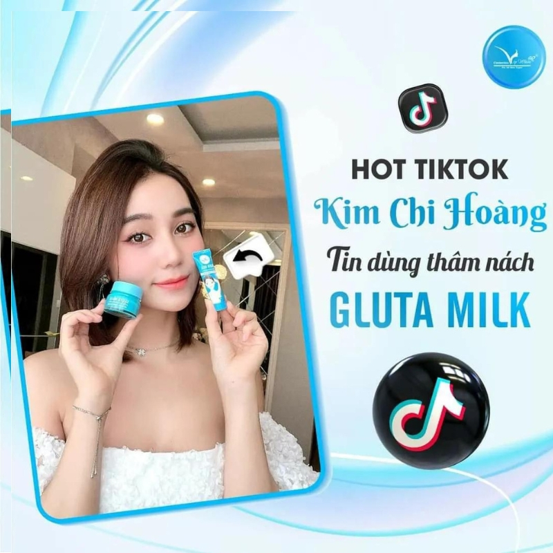 Kem thâm nách Gluta Milk Thái Lan giảm thâm, bẹn ngăn mùi hiệu quả Mua 1 tặng 1