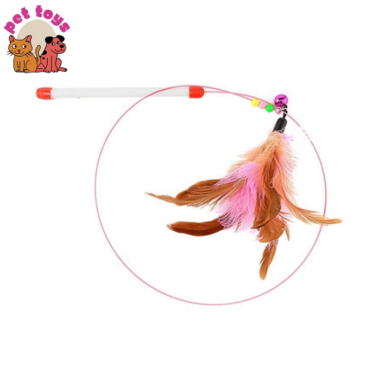 Cần Câu Mèo Dây Thép Lông Gà - Pet Toys