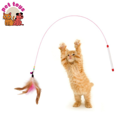 Cần Câu Mèo Dây Thép Lông Gà - Pet Toys