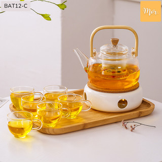 Bộ ấm trà thủy tinh chịu nhiệt - 900ml