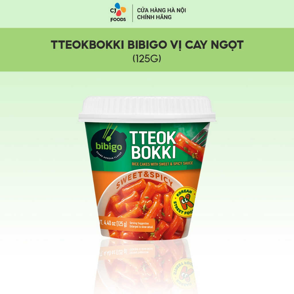 Bánh gạo Tteokbokki Hàn Quốc Bibigo vị Phô mai/ Cay /Cay ngọt _Dẻo dai đậm đà