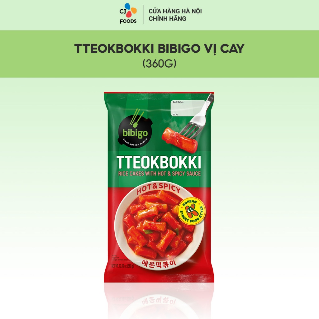 Bánh gạo Tteokbokki Hàn Quốc Bibigo vị Phô mai/ Cay /Cay ngọt _Dẻo dai đậm đà