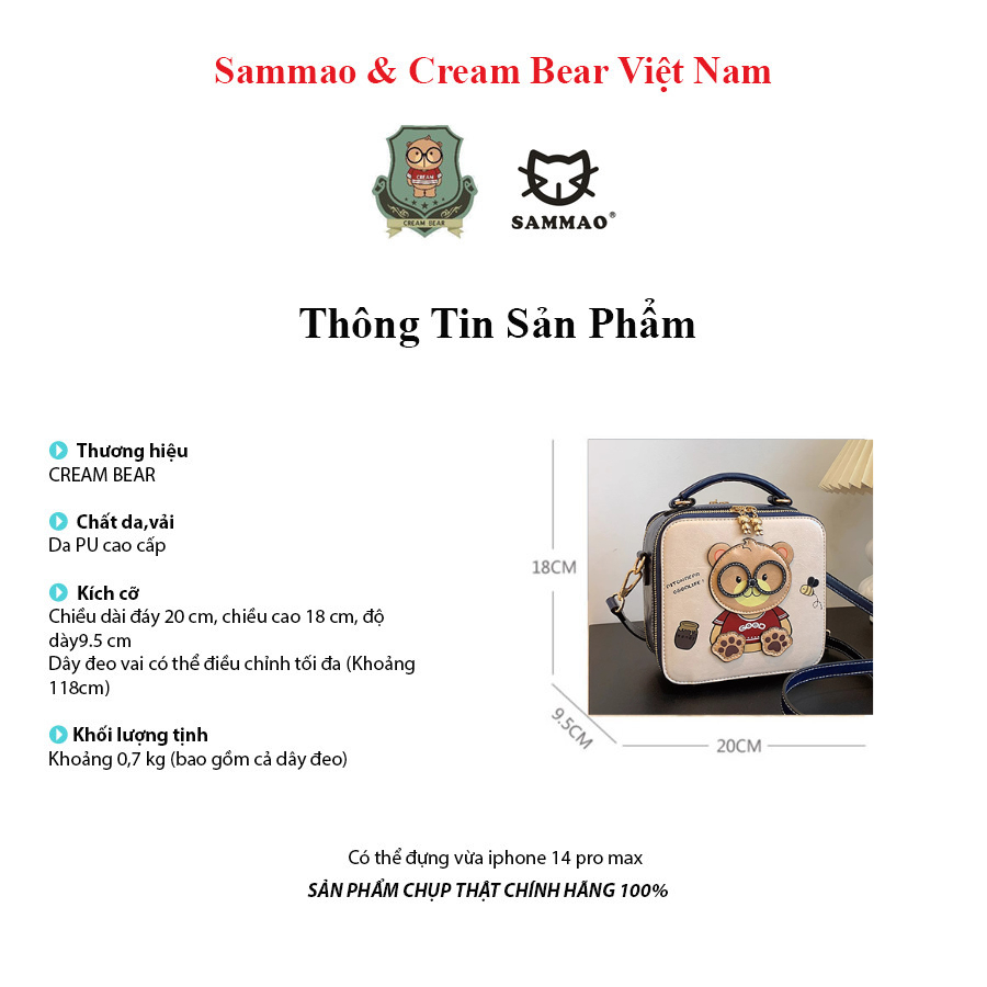 Túi Xách Nữ, Túi Đeo Chéo, Túi Gấu Chính Hãng Beibaobao S6988