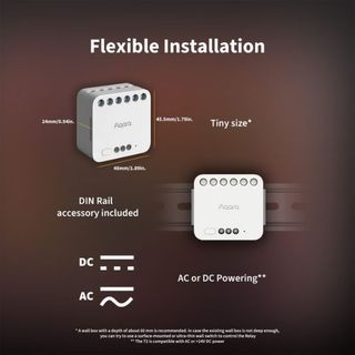 [Bản Quốc Tế] Module thông minh Aqara Dual Relay T2 Zigbee DCM-K01, Hỗ trợ HomeKit