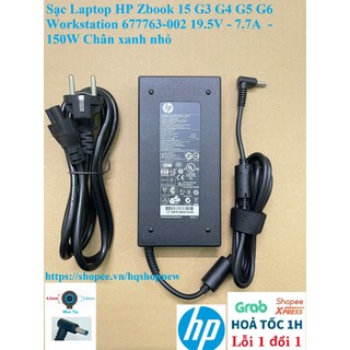 ⚡️ Sạc Laptop HP Zbook 15 G3 G4 G5 G6  Workstation 677763-002 19.5V - 7.7A  - 150W Chân xanh nhỏ