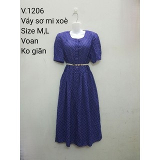 ĐẦM CHẤM BI XANH MÁT