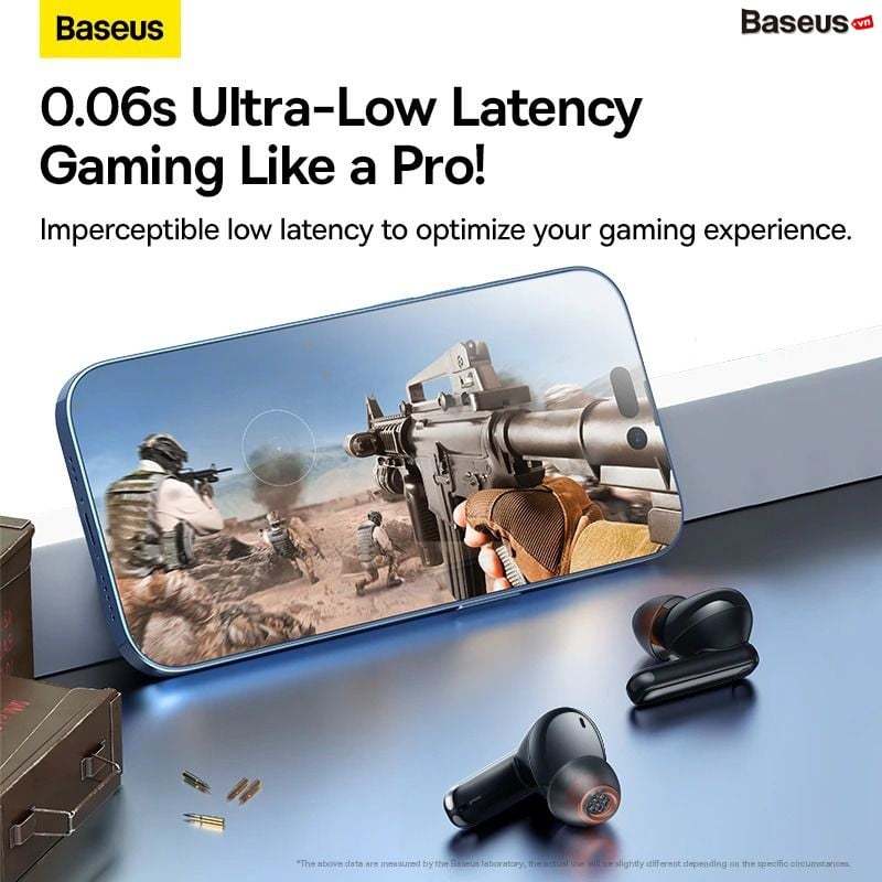 Tai Nghe Bluetooth Baseus Bowie M1 True Wireless Earphones (TWS, Bluetooth 5.2, APP Control, No-delay & HD Stereo Gaming