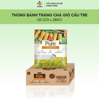 Thùng 20 gói bánh tráng cuốn chả giò cầu tre pure - gói 280g