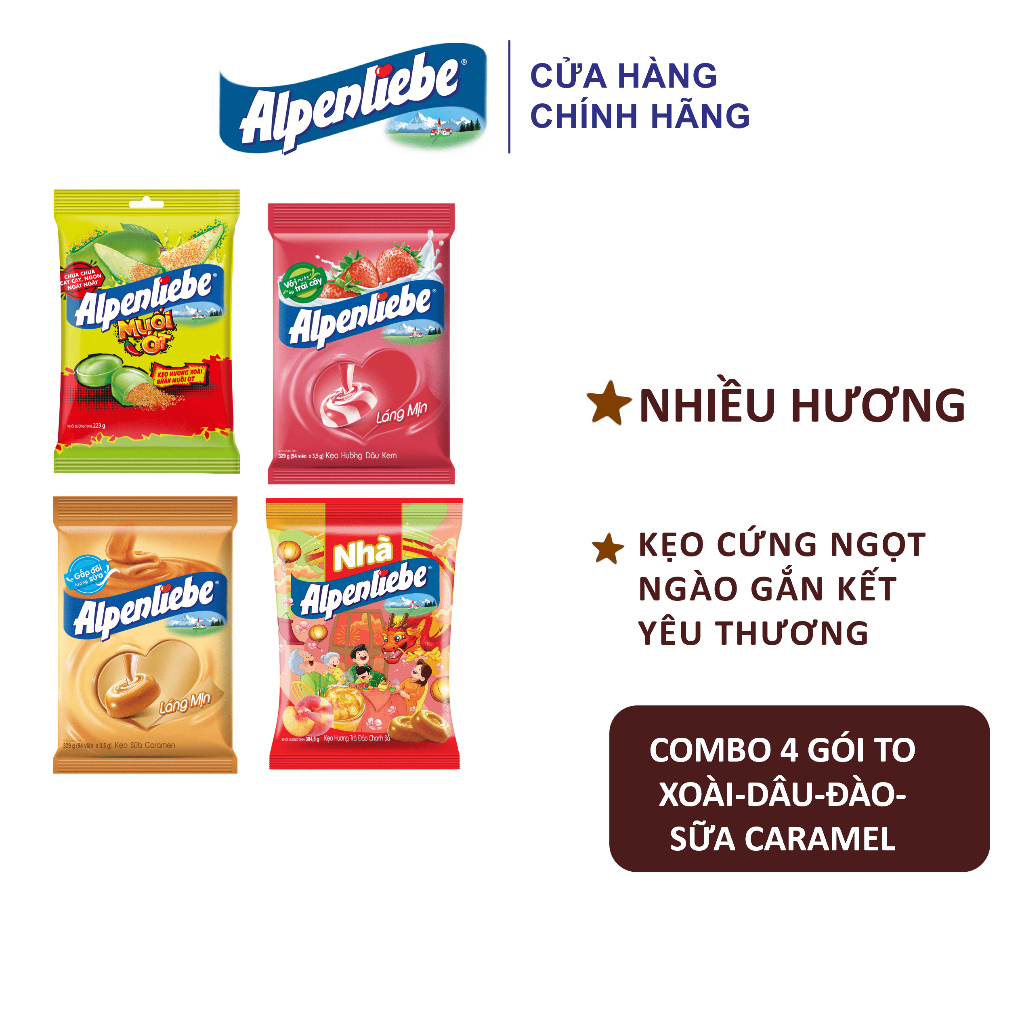 Kẹo cứng Alpenliebe nhiều hương (Gói to)