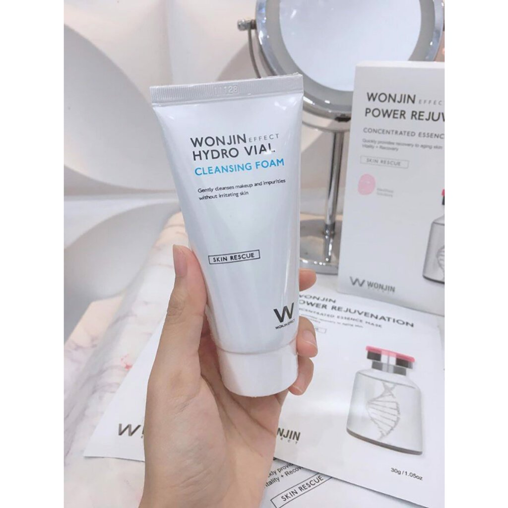 Sữa rửa mặt WonJin Hyaluron - Hydro Vial- Water Toning Cleansing Foam Vàng - Trắng - Xanh Dương- 80ml - 100ml Chính hãng