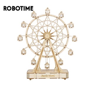  Robotime mô hình bằng gỗ tự lắp Rolife Ferris Wheel 3D Wooden Puzzle Music Box TGN01 Quà tặng ý nghĩa 