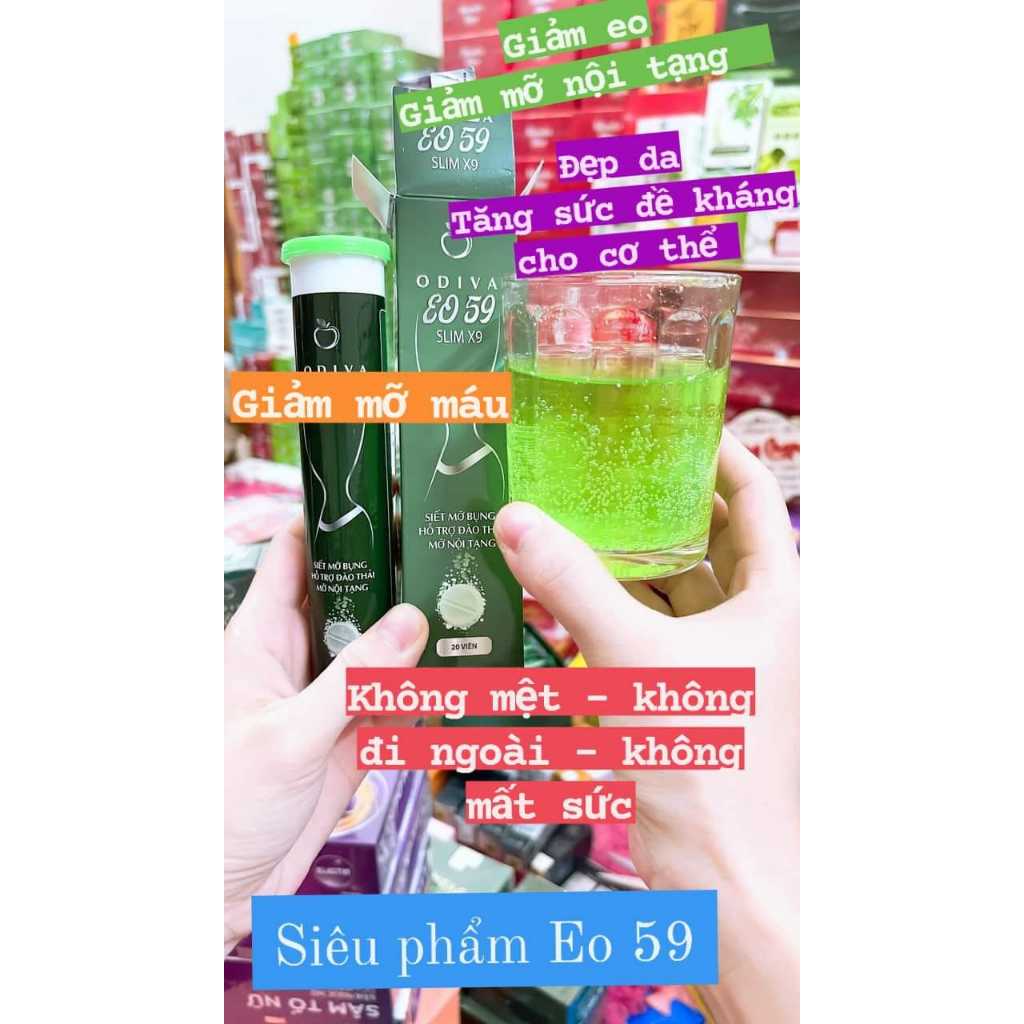 Viên Thải Mỡ Dạng Sủi Eo 50 Slim X9 Odiva- 20 viên