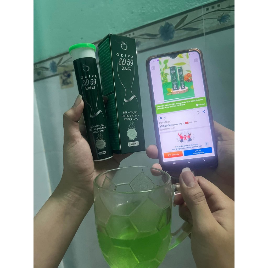Viên Thải Mỡ Dạng Sủi Eo 50 Slim X9 Odiva- 20 viên