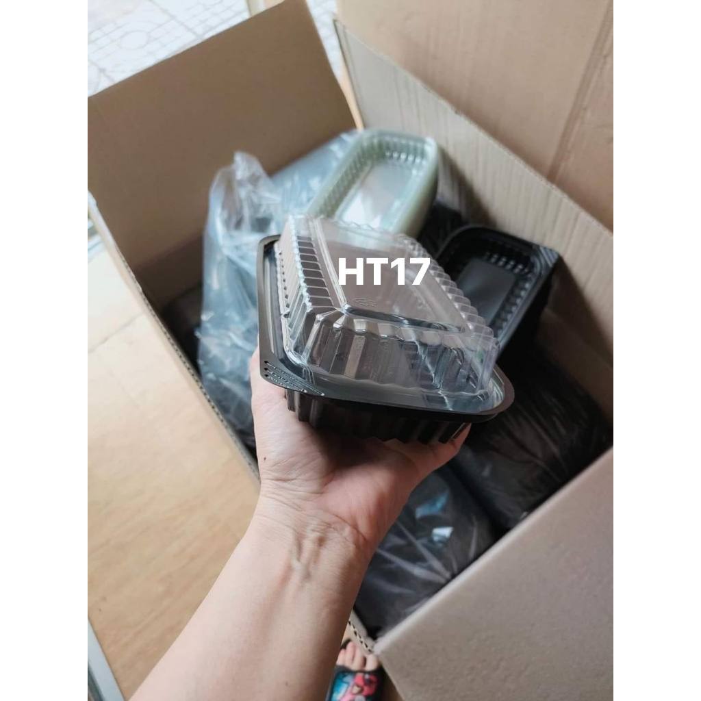 1 Thùng 500 Hộp HT17 Dùng 1 Lần Đựng Cơm,Bánh,Trái Cây có kèm nắp hàng đẹp
