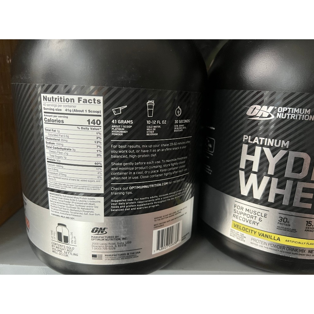 Bột đạm dinh dưỡng thể thao thể hình PLATINUM HYDRO WHEY 1.64KG hỗ trợ tăng cơ từ thương hiệu OPTIMUM NUTRITION