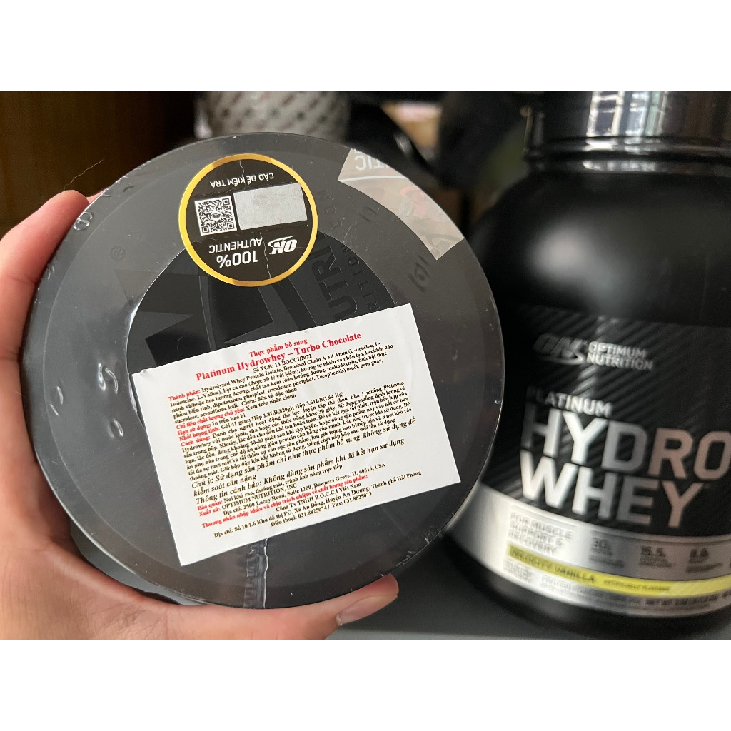 Bột đạm dinh dưỡng thể thao thể hình PLATINUM HYDRO WHEY 1.64KG hỗ trợ tăng cơ từ thương hiệu OPTIMUM NUTRITION