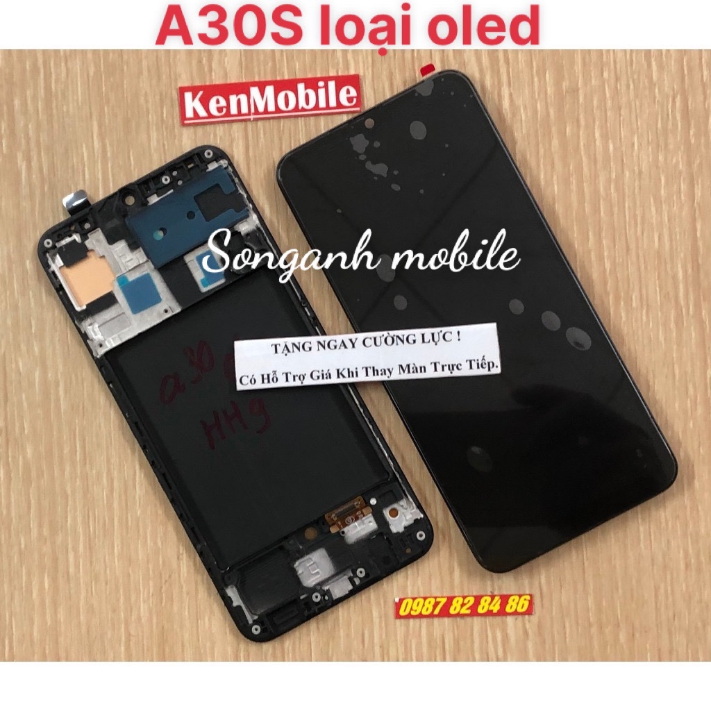￼Màn Hình Nguyên Bộ Samsung Galaxy A30S / SM-A307FN, Loại OLED-2ic,