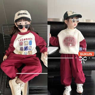 (Mẫu mới) Set bộ quần áo cho bé gái bé trai Quảng Châu Sukun shop Bộ nỉ cho bé gái Kun kid