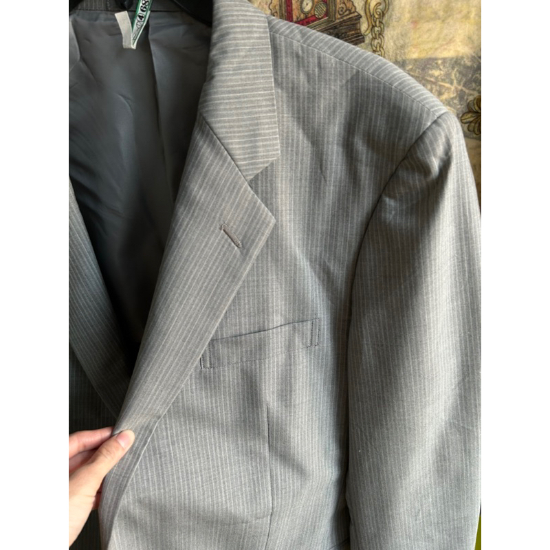 ❣️Set Vest Bộ Nam Vintage Hè ThuXám sọc dọc nhuyễn 1 lớp 2hands 💯