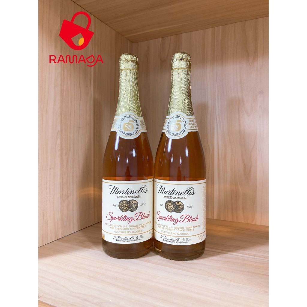 Nước ép trái cây từ Táo và mâm xôi Có Gas Martinellis Spark Blush 750ml