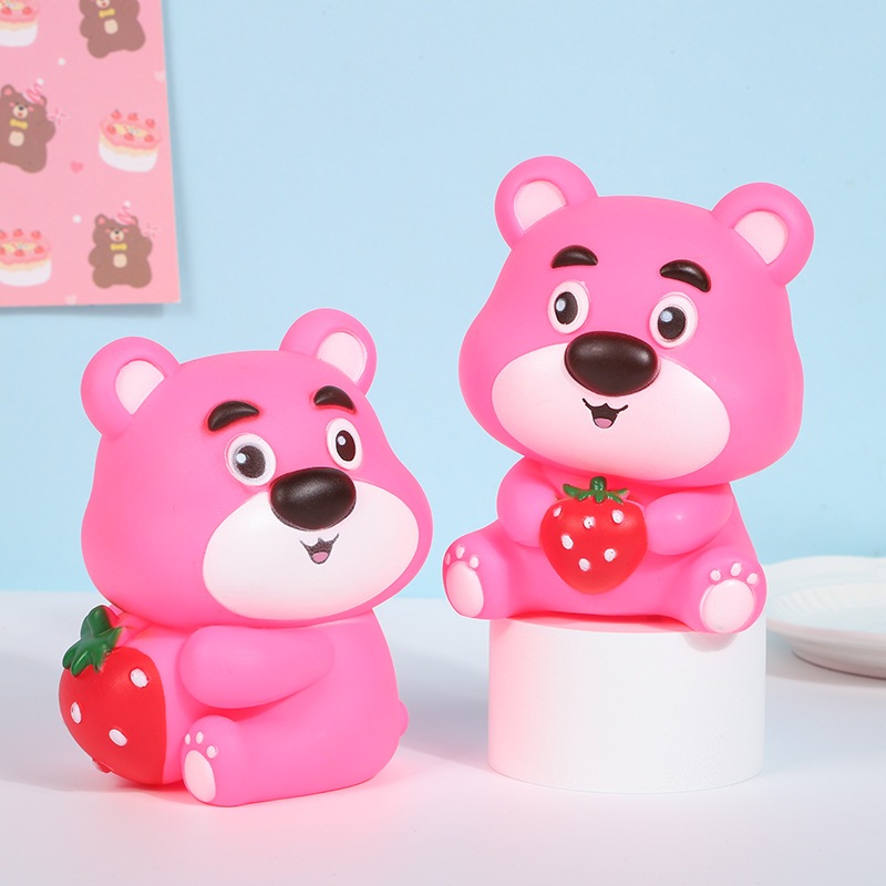 Đèn Ngủ Để Bàn Mini Pin Lotso Ôm Dâu Decor Trang Trí MEILI STORE