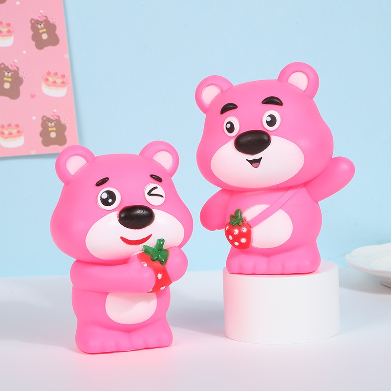 Đèn Ngủ Để Bàn Mini Pin Lotso Ôm Dâu Decor Trang Trí MEILI STORE
