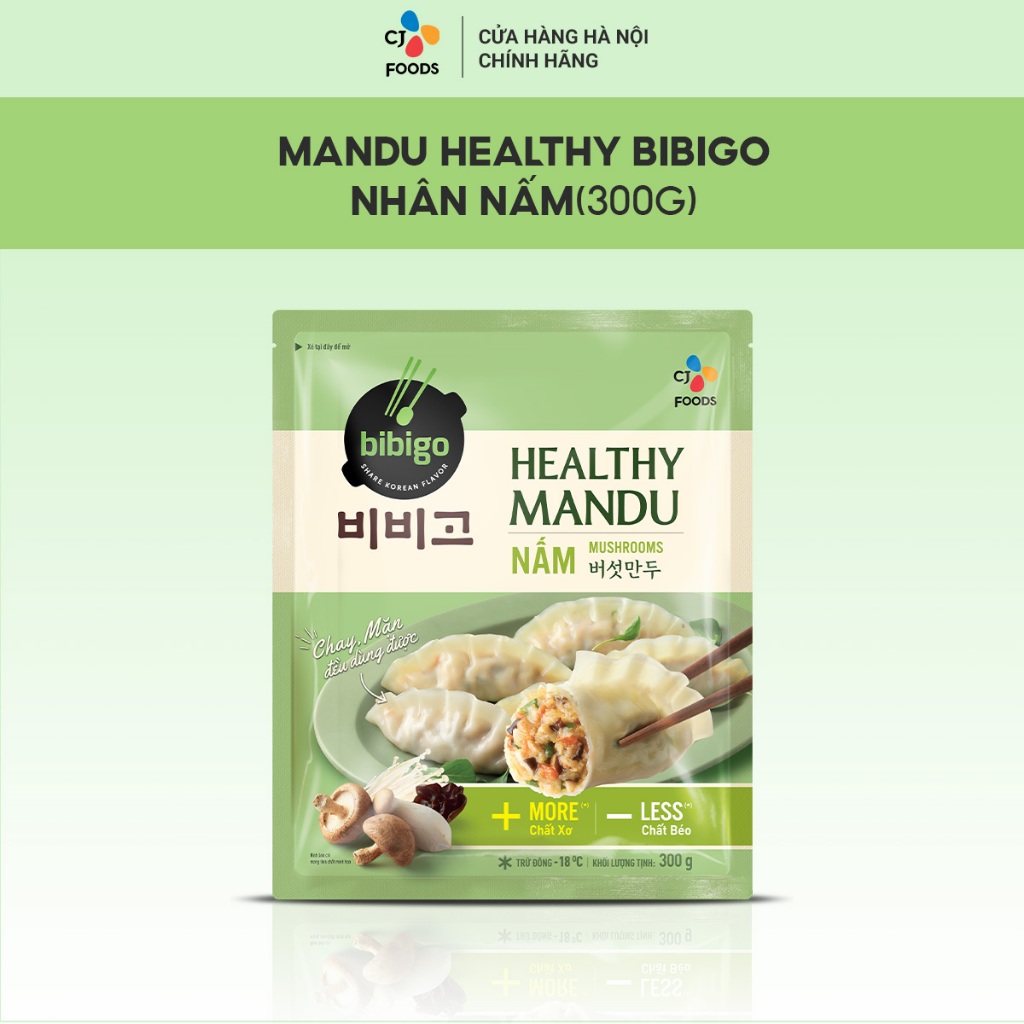 Bánh xếp Healthy Mandu Hàn Quốc nhân Nấm 300g