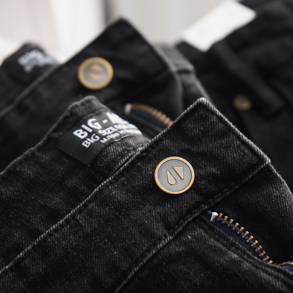 QUẦN SHORT JEAN đen NAM BIG SIZE - ĐEN TRƠN