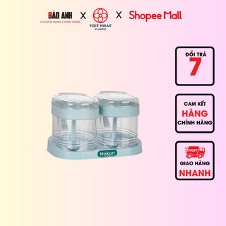 Lọ gia vị bộ 2 hokori 2935 - lọ đựng gia vị việt nhật