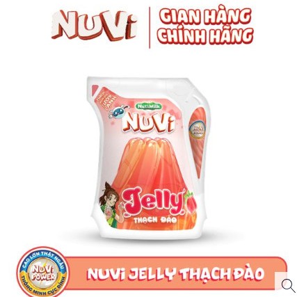 Nuvi Jelly Thạch Nho- Đào- Lúa Mạch- Túi NuVi Power 110ml - Sữa Tươi Sản Phẩm Mới