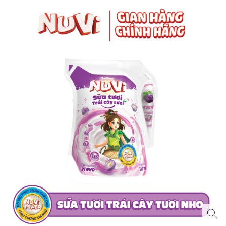 Nuvi Jelly Thạch Nho- Đào- Lúa Mạch- Túi NuVi Power 110ml - Sữa Tươi Sản Phẩm Mới