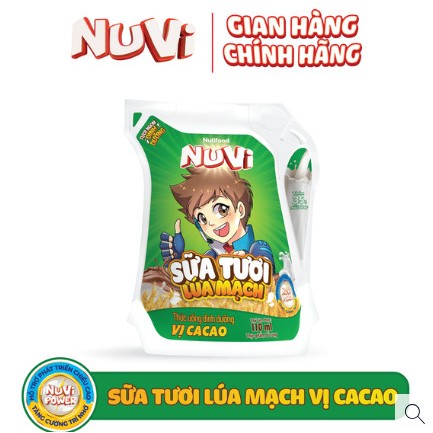 Nuvi Jelly Thạch Nho- Đào- Lúa Mạch- Túi NuVi Power 110ml - Sữa Tươi Sản Phẩm Mới